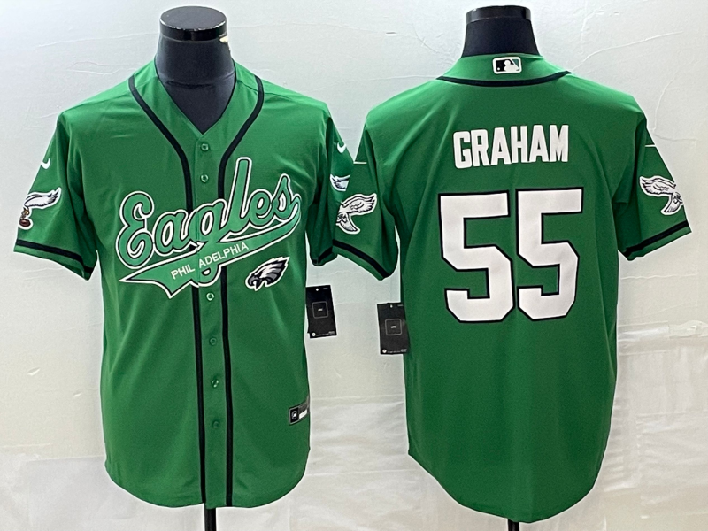 Men's Philadelphia Eagles Brandon Graham #55 Kelly Green Jersey Joint Edition